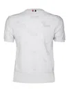 Thom Browne Hector Jacquard-terry T-shirt In Grey