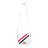 Thom Browne Canvas Saddle Shoulder Bag In White