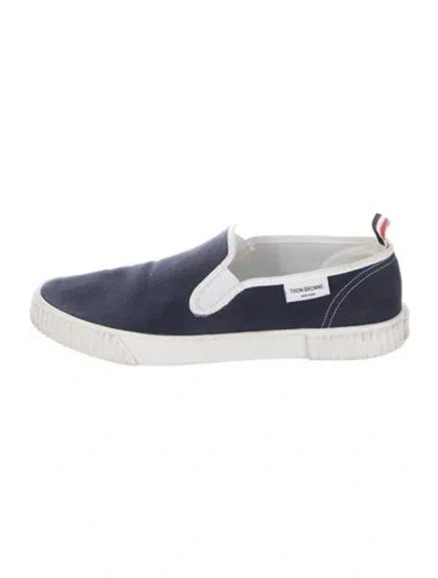 Pre-owned Thom Browne Canvas Sneakers In Blue