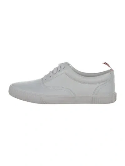 Pre-owned Thom Browne Canvas Sneakers In White