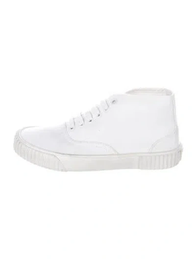 Pre-owned Thom Browne Canvas Sneakers In White