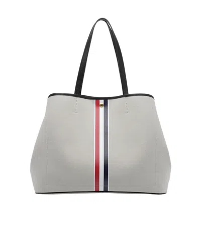 Thom Browne Canvas Tote Bag In Black