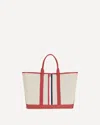 Thom Browne Medium Tool Tote With Leather Handle In Red
