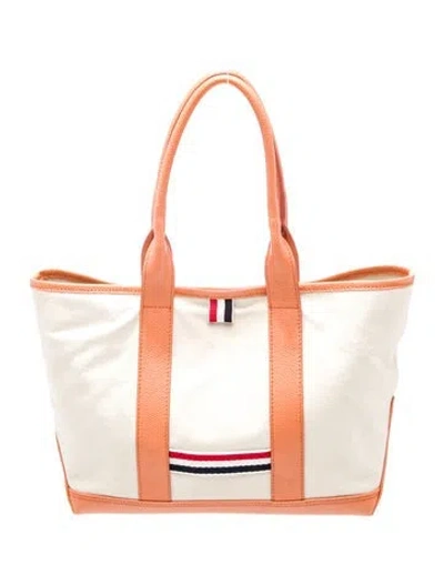Pre-owned Thom Browne Canvas Tote In Neutral