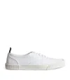 Thom Browne Canvas Vulcanized Heritage Sneakers In White