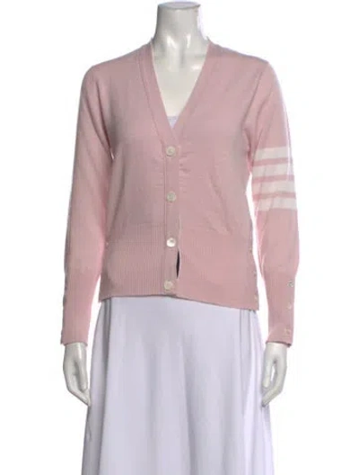 Pre-owned Thom Browne Car Intarsia Cashmere Sweater In Pink