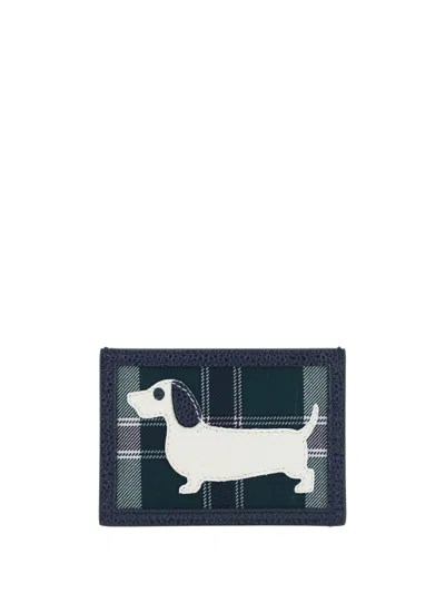 Thom Browne Card Holder In Dk Green