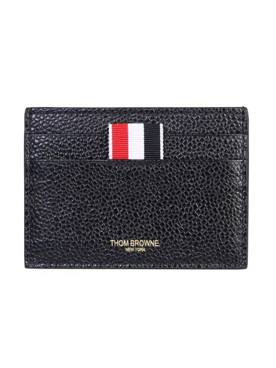 Thom Browne Card Holder With Logo In Black