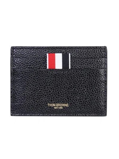 Thom Browne Card Holder With Logo In Black