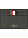 Thom Browne Mini Pebble Grain Leather Wallet In Black