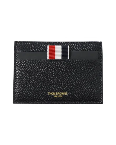 Pre-owned Thom Browne Card Holder With Note Compartment In Black Leather