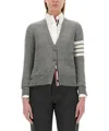 Thom Browne Relaxed Fit Cardigan In Gray