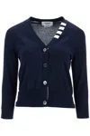 Thom Browne Thom E Women's Cotton 4-bar Card In Navy
