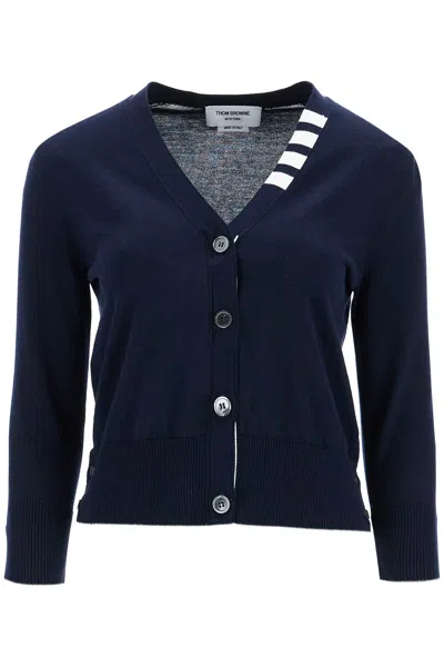 Thom Browne Thom E Women's Cotton 4-bar Card In Navy