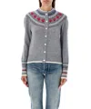Thom Browne Gray Rose Cardigan