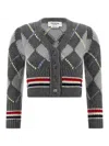 Thom Browne Cardigan Argyle In Gray