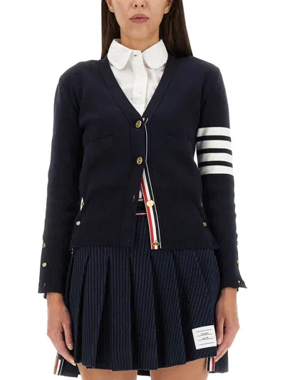 Thom Browne Cardigan Con Scollo A V In Black