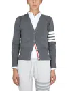 Thom Browne Women Cardigan Con Scollo A V In Gray
