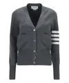 Thom Browne Women Cardigan Con Scollo A V In Grey