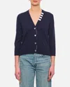 Thom Browne Thom E Women's Cotton 4-bar Card In Blue