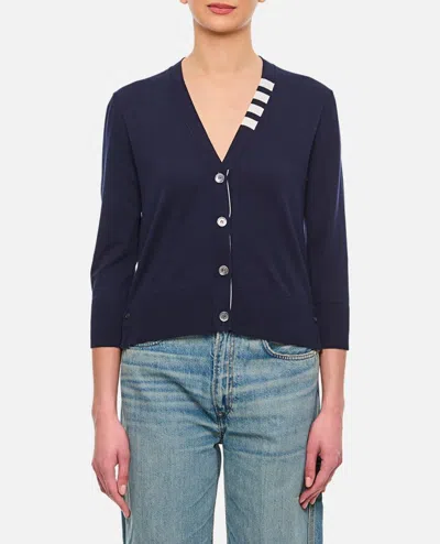 THOM BROWNE CARDIGAN IN JERSEY