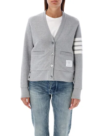 Thom Browne Cardigan In Jersey Di  In Gray