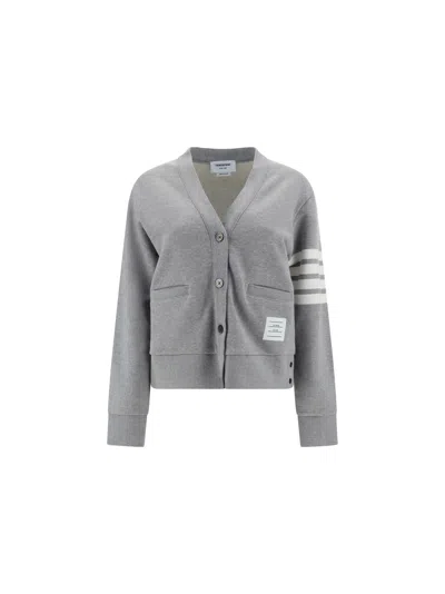 Thom Browne Cardigan In Lt Grey