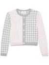 Thom Browne Fun Mix Gingham Check Cropped Cardigan