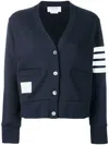 Thom Browne Cotton 4-bar Stripe Cardigan In Blue