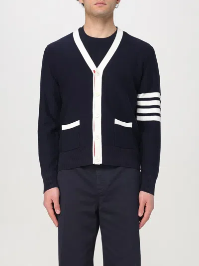 THOM BROWNE CARDIGAN THOM BROWNE MEN COLOR BLUE,G49562009