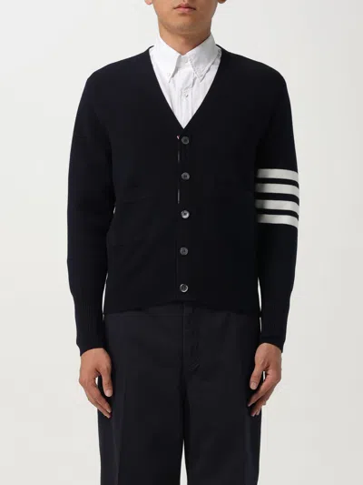 THOM BROWNE CARDIGAN THOM BROWNE MEN COLOR BLUE,H13855009