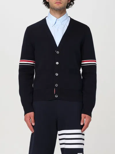 THOM BROWNE CARDIGAN THOM BROWNE MEN COLOR BLUE,F71358009