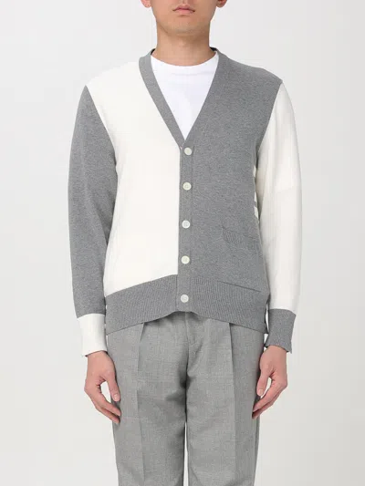 THOM BROWNE CARDIGAN THOM BROWNE MEN COLOR GREY,424464020