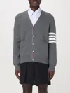 Thom Browne Cotton Cardigan In Grau