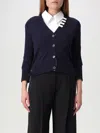 Thom Browne Thom E Women's Cotton 4-bar Card In Blue