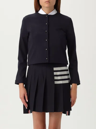 Thom Browne Cardigan  Woman Color Blue In Black