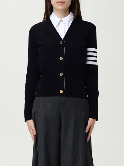 Thom Browne Cardigan  Woman Color Blue In Black