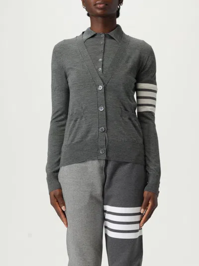 Thom Browne Cardigan  Woman Color Grey In Gray