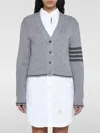 THOM BROWNE CARDIGAN THOM BROWNE WOMAN COLOR GREY,F71800020