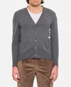 Thom Browne 4-bar Cotton Cardigan For Men In Grey