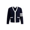 Thom Browne Cardigan With Iconic Stripes