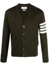 THOM BROWNE THOM BROWNE CARDIGAN WITH STRIPED DETAIL