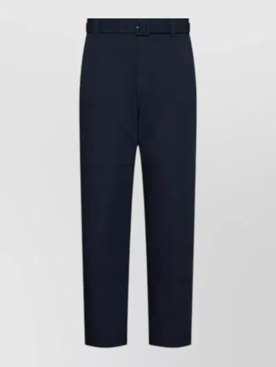 Thom Browne Carpenter Trousers Detachable Belt Cotton Suiting In Burgundy