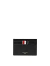 Thom Browne Black Double Sided Card Holder In Black