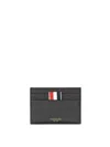 Thom Browne Mini Pebble Grain Leather Wallet In Black
