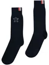 Thom Browne Gingerbread Jacquard Holiday Socks In Blue