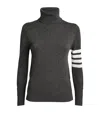 Thom Browne Cashmere 4-bar Rollneck Sweater In Grey