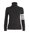 Thom Browne Cashmere 4-bar Rollneck Sweater In Grey