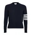Thom Browne Wool Crewneck Sweater In Navy
