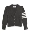 THOM BROWNE CASHMERE 4-BAR V-NECK CARDIGAN